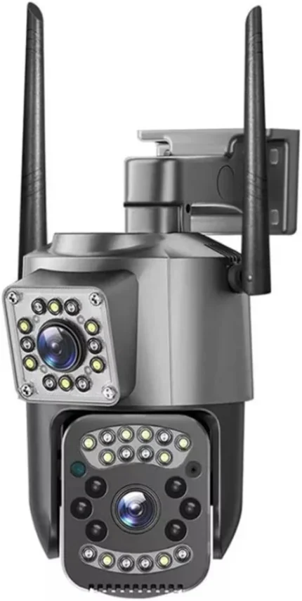 Cámara Ip Exterior Doble Lente Wifi Vision Nocturna 360