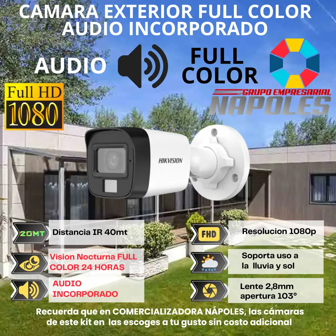 D_NQ_NP_2X_739768-MCO81818366375_012025-F Cámara Bala 2mpx Hikvision Smart Hybrid Light Color - Imagen 1