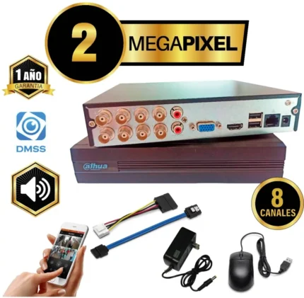 Dvr 8 Canales Pentahibrido Dahua 2 Megapixel Full Hd 1080p