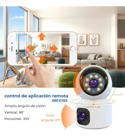 Cámara wifi  Interior Doble lente