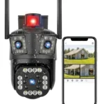 Cámara De Seguridad Ptz Triple Lente  Full Hd Wifi