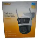 Cámara de seguridad exterior Imou con triple lente y conectividad Wi-Fi para vigilancia en Medellí.