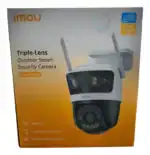 Cámara de seguridad exterior Imou con triple lente y conectividad Wi-Fi para vigilancia en Medellí.