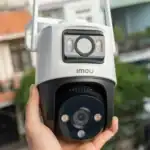 Cámara de seguridad exterior con visión nocturna en Medellín, alta calidad y protección.
